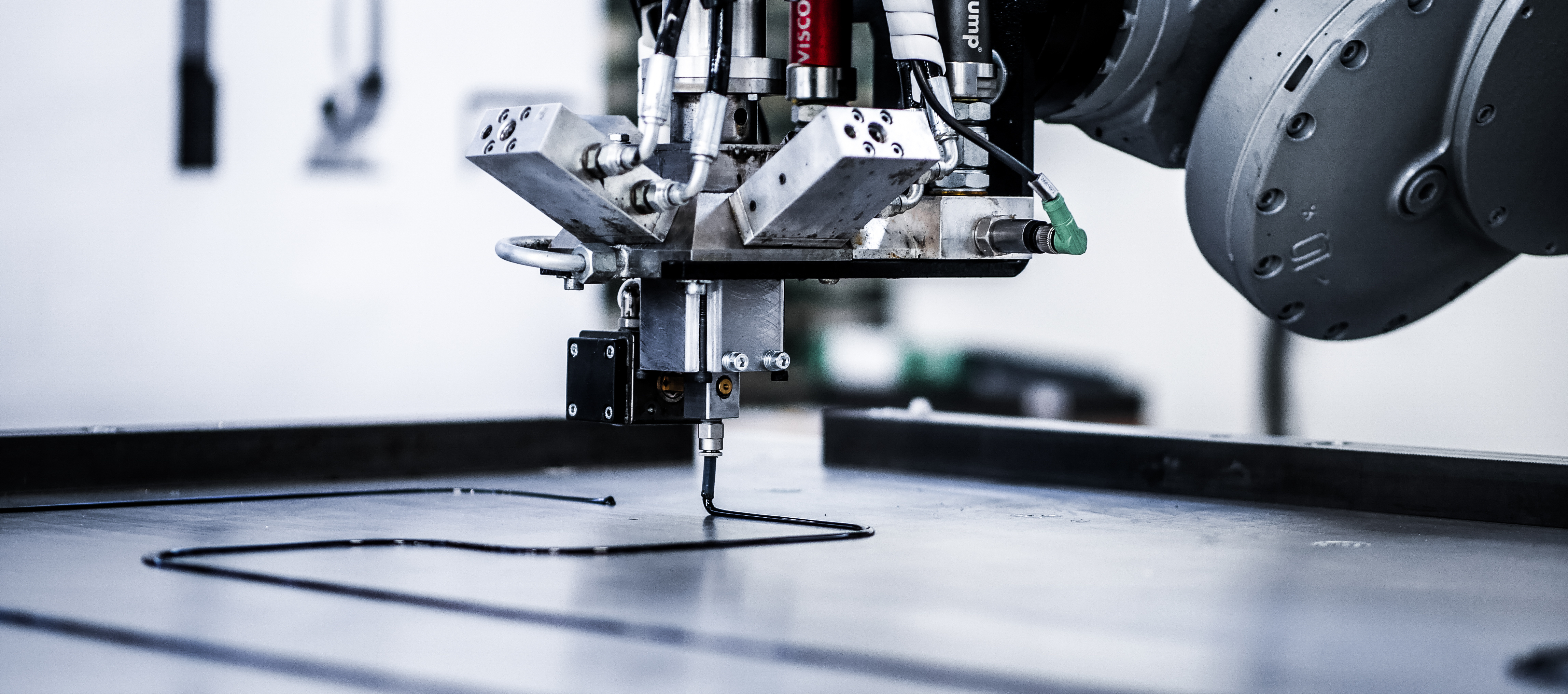 Cabezal mezclador para sellado de poliuretano.